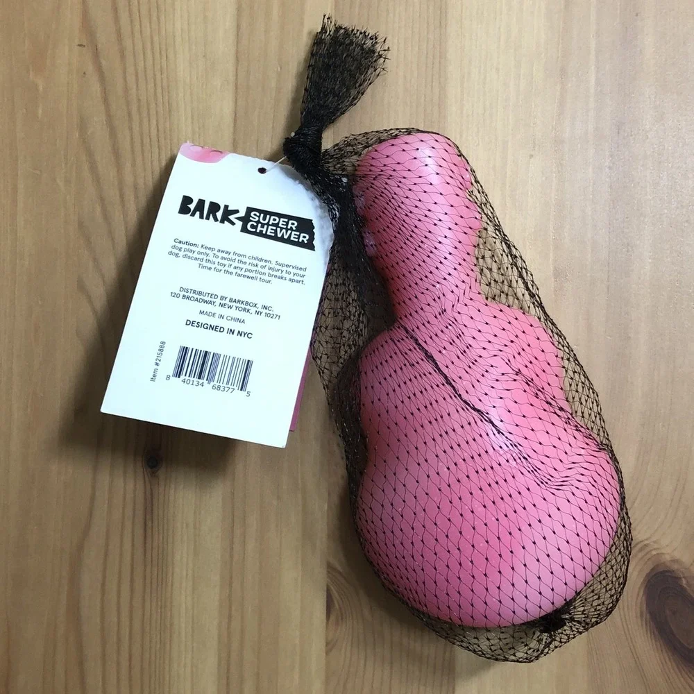 Bark Box Super Chewer Chonky Tonk Guitar Large Dog Toy Pink 50+ lb Big Puppy New